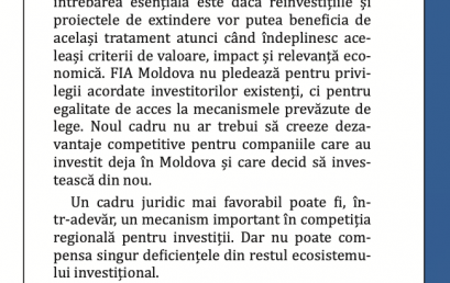 Opinion on the New Law on Investments